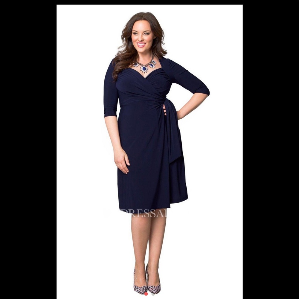 Navy Chiffon Special Occasion Dress